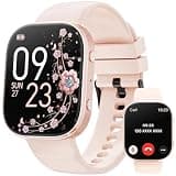 3Cloudge Smart Watch fits for Android and iOS Devices, Smartwatch for Women Men 1.88" HD Fitness Tracker with 100+ Sports Mode, Bluetooth Call, IP68 Waterproof for Gift Pink
