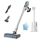 Shark Clean & Empty Cordless Stick Vacuum & Auto-Empty System | HEPA Filter | Lightweight, Portable, Rechargeable | Stick Vacuum for Pet Hair | Carpets & Hard Floors | 40-Min Runtime | White | BU3521