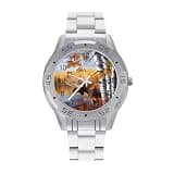 NTVOWPZO Three-Hand Analog Stainless Steel Watches for Men Easy Reader