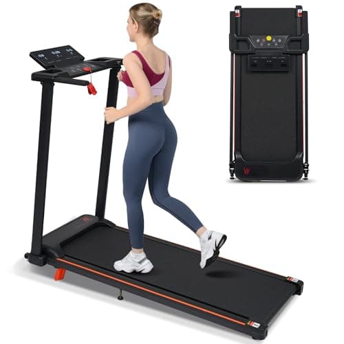 Treadmill with 8% Incline, Portable Treadmills for Home with Handle, Foldable Treadmill with 265 Lbs Capacity, 3.0HP Treadmill with 4 Adjustable Support Feet, Walking Pad with Incline for Exercise,A-1