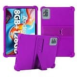 Case for AQHH TAB10-A55 / xiskt A5502 / WDYQJE A55 Tablet 10.1 inch,Soft Silicone Protector Cover,Kids Friendly,Adjustable Stand Tablet Cover,4 Corners Thicken Shockproof,Purple