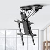 UIYTJRT TV Wall Mount Motorized Ceiling TV Mount, Adjustable Ceiling TV Mount Bracket, 0-85° Flip Down, Hidden Drop Down TV Lift, Motorized Flip Down TV Roof Ceiling Mount, Fits 50-90 Inch TVs,