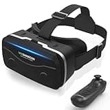 COCERKET VR Headset with Bluetooth Remote for 4.7-7" iPhone & Android Phones, HD Aspheric Lenses, Adjustable Focus & Pupil Distance, Heat Dissipation Design