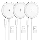 3-Pack 15W Magnetic Wireless Charger: Qi2 Fast Charging Pad for iPhone Air 17 16 15 14 13 12 Pro Max, Samsung Galaxy S26 S25, Google Pixel 10, AirPods-Slim Portable for Desk Bedside Travel-White