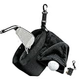Hongmed Golf Club & Ball Cleaner Bag, Leakproof Golf Cleaning Pouch with Removable Inner Pocket for Easy Rinsing, Detachable Clip for Belt or Golf Bag, Golf Accessories Gift for Dad, Husband, Golfer