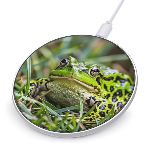 Frog Wireless Charger Portable 10W Fast Wireless Charging Pad Compatible with Phone Ultra-Thin Charging Station Lightweight Charger Mat for Travel Home Office Desk