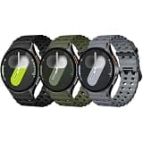 DaQin 3 Pack Sport Bands Compatible with Samsung Galaxy Watch 7 Band 6 5 4 FE 44mm 40mm/Watch 6 4 Classic 47mm 43mm 46mm 42mm/Watch 5 Pro 45mm, No Gap Breathable Silicone Replacement Strap Men Women