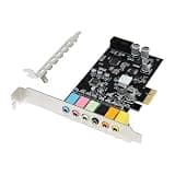 Plugs Play ST117 PCIe Sound Card CM6212 7.1CH with Processor for 5.1/7.1 Gaming Headphones Not Need Driver Dense PCIe Sound Card
