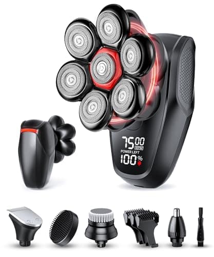 MAGELEBAZ Head Shavers for Bald Men: The Ultimate Bald Head Shaving Kit, IPX8, USB-C, Wet/Dry, LED, 7D Magnetic Razor