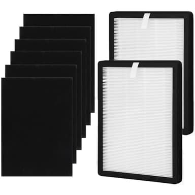 ProHEPA 9000 Replacement Filters for VEVA ProHEPA 9000 Air Purifier - 2 Pack Premium H13 True HEPA Filters + 6 Pack Activated Carbon Pre-Filters