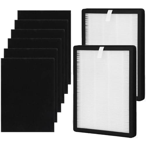 ProHEPA 9000 Replacement Filters for VEVA ProHEPA 9000 Air Purifier - 2 Pack Premium H13 True HEPA Filters + 6 Pack Activated Carbon Pre-Filters