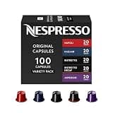 Nespresso Capsules Original, Dark Roast Variety Pack, Espresso Coffee, 100-Count (Pack of 1) Coffee Pods