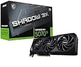 msi Gaming RTX 5070 TI 16G Shadow 3X OC Graphics Card (16GB GDDR7, 256-bit, Extreme Performance: 2497 MHz, DisplayPort x3 2.1a, HDMI 2.1b, NVIDIA Blackwell Architecture)