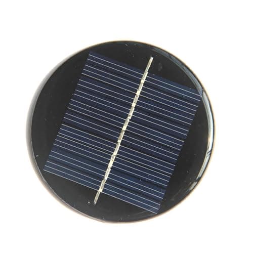 0.28W 5V Round Epoxy Solar Panel, Grade A Polycrystalline Mini Solar Charger 60mm Diameter for 3.7V Battery LED Light Charging, Factory Customizable, 10 Pack