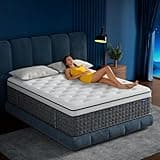 Queen Mattress, 12" Medium Firm Hybrid Mattresses, Mattress Queen Size in a Box with Individual Pocket Springs for Motion Isolation &Pressure Relief,CertiPUR-US &OEKO-TEX Certified,365 Nights Trial