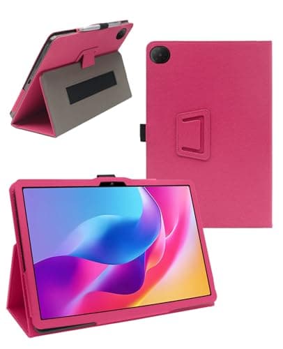 Case for TCL TAB 10 Gen 4 10.1-Inch Tablet, Leather PU Cover with Hand Strap & Dual-Fold Stand, Shockproof Protective Case,Compatible with TAB 10 Gen 4 10.1" Android Tablet(Red)