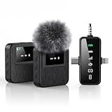 BAILIXIN Wireless Lavalier Microphone for iPhone, Android, Camera, 3-in-1 System with 328ft Range&20H Battery, Noise Reduction Mini Mic for Vlogs, Interviews, TikTok