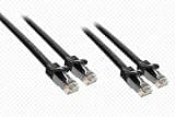 BRENDAZ (2-Pack Cat6A Ethernet Cable, 10Gbps 25ft. Cat 6A Ethernet Patch Cable, Shielded Snagless RJ45, UTP, 24 AWG, for Networking, Computers, Routers, and Switches (25-Feet)