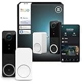 Philips Hue Secure Wired Video Doorbell and Smart Chime, 2K Resolution, Wide Angle View, Motion Detetection, Two-Way Audio, Real-time Notifications, Seamless Integration Ecosystem