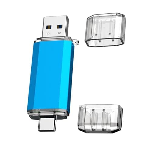 2 in 1 USB Type C OTG Flash Drive, High-Speed Dual USB & Type-C Thumb Drive, Photo Stick External Storage for Android Phone, PC, Laptop Blue 8GB