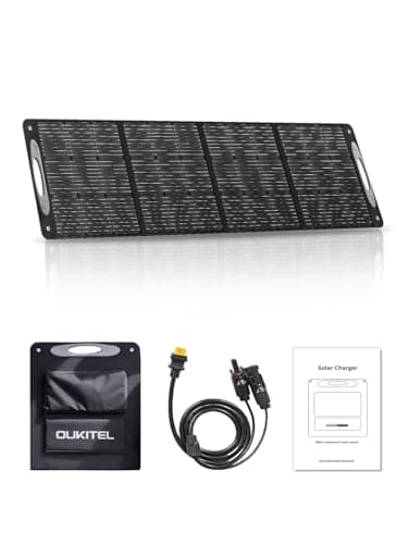 ZanPaun Solar Panel, 100 W, Foldable, Solar Charger, Solar Panel, Single Crystal, High Conversion Rate, Portable Power Charger, MC4 High Output, Fast Charging, Ultra Thin, Compact, Stand Included