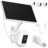 6W Solar Panel for Ring Camera, Charging Mount for Ring Outdoor Camera, IP66 Wterproof, High-Efficiency Monocrystalline Silicon Solar Panel with Upgrade 360° Adjustable Mount