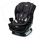 Britax Poplar S Convertible Car Seat, 2-in-1 Car Seat Extended Rear Facing, 17” Slim Car Seat Design with Fast & Easy ClickTight Installation, Anti-Rebound Bar & SafeWash Fabrics — Stone Onyx