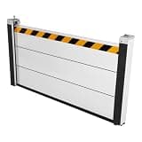 Generic Aluminum Unit Module Flood Protection Barrier Reusable Baffle Flood Barrier for Front Door/Basement Entrance/Backyard Removable Temporary Dams 48.03x23.62in