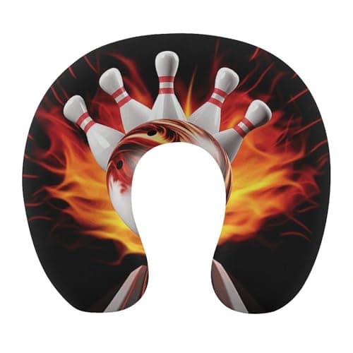 FekiLoot Bowling Ball1 Travel Pillow,U Shaped Office Napping Pillow Support Neck and Head Comfortable Travel Neck Pillow U Shape Sleeping Essentials for Long Haul Flights