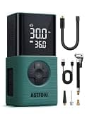 AstroAI Tire Inflator L7S Portable Air Compressor Cordless Bike Pump with Digital Dual Values Display, 150 PSI Car Tires Pump with LED Lights Air Pump for Cars, Motorcycles, Bikes, Balls Green