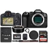 Canon EOS R6 Mark III Mirrorless Camera (Body Only) with Mount Adapter EF-EOS R + SanDisk Extreme PRO 128GB Memory Card (9pc Bundle)