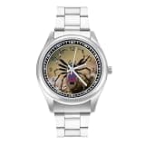 FodPand Analog Men Stainless Steel Band Watch Big Face Silver Wristwatch