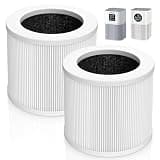 2 Pack A1 Filter Compatible with VEWIOR Air Purifier HQSC-50, HQKJ-80, A1, AMEIFU AP01W, KOIOS HQKJ-50 Tailulu PUR0003, Efficient Filter for VEWIOR A1 Air Purifier, White