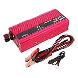 HEMOTON 2000w Car Power Inverter with Dual USB Ports, Aluminum-Magnesium Alloy, 12v to 110v Power Converter for Fans and Phone Charging in Vehicles