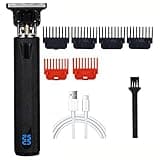 Professional Hair Clippers for Men, All Metal Vintage T9 Machine Men's Hair Clipper Hairdresser Professional Haircut Machine Trimmer(Black)
