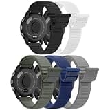Znyziha 5 Pack 18mm Nylon Loop Sport Band Compatible with Garmin Vivoactive 4S/Venu 4 41mm/Vivomove 3S/Venu 2S/Venu 3S,Breathable Soft Watch Strap for Garmin Forerunner 265s/255S/255S Music Women Men