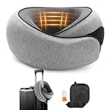 Vietora Eud Travel Neck Pillow, Memory Foam Neck Support for Airplane, Car & Office, Breathable Portable Design with Eye Mask, Earplug Holder & Carry Bag, for Men&Women