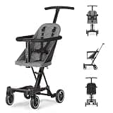 Dream On Me Coast Rider Lightweight Travel Stroller, Compact Baby & Toddler Stroller, Theme Park Approved, Quick Fold, Converts to Rider & Scooter, 45 lb Weight Capacity, Grey