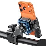 OMOTON BK01 Anti-Vibration Bike Phone Holder for Rearview Mirror & Handlebar, Shockproof Motorcycle Phone Mount with Quick Lock, Fit iPhone & All Android Phone for Electric Scooter/E-Bike