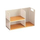 WANGHAI2024M Bookcases Industrial Style Iron and Density Board Divided Bookshelf Desktop Organizer Rack