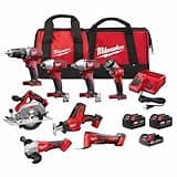 Milwaukee M18 Cordless Combo Kit 8-Tool with Three and charger