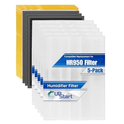 5-Pack 1712-0093-00 Kit for Winix HR950 Filter Replacement - Compatible with Winix HR 950 Pet Filters Air Purifier HEPA H13 with Winx Honeycomb Activated Carbon & Pre-Filters Parts PreFilters