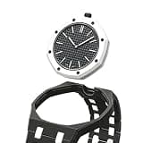 Sxmincxubo Full Ceramic Watch Case & Strap Replacement Compatible with AP x Swatch Royal Pop Series,Convertible Wrist Strap for 12 o'clock Crown Orientation,Waterproof Replacement Strap
