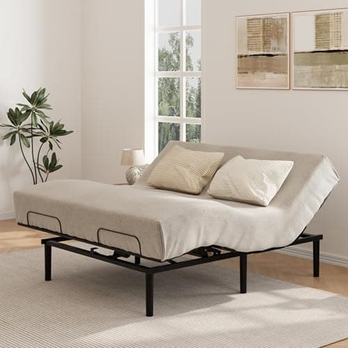 FLEXISPOT King Size Adjustable Bed Frame Base, Bio Anti-Pinch Technology, Zero Clearance, Independent Head & Foot Incline, Zero Gravity, Wireless Remote, Easy Assemble, 5-Year Warranty, 750 lbs.