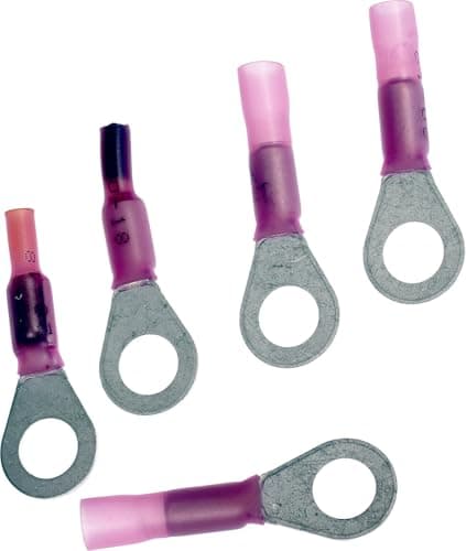 APDTY 177688 Solder and Seal Slide Terminal - Female Blue 1/4 Inch 16-14
