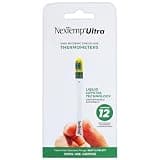 NexTemp Ultra Disposable Thermometer (12-Pack, Fahrenheit) — Oral Thermometer for Adults, Single Use, Battery Free, Hygienic, High Accuracy Readings in 1 Minute, for Home, Clinic & Travel