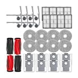 Compatible with Roborock Saros 20/Saros 20 R&D – 2 Main Brushes, 8 Side, HEPA Filters, Mop Pads, Dust Bags