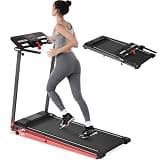 Merax Treadmills, 3.0HP Incline Foldable Treadmill for Home Office, 300 LBS Capacity Electric Walking Running Machine with 15.6" Wide Belt, Walking Pad Treadmill with Handle Bar