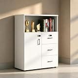 YCZYCZ Lateral File Cabinet with Lock, Metal Office Storage Cabinet, 2 Drawer Lateral File Cabinets for Home Office, A4 Letter Size, Heavy Duty Steel Filing Cabinet for Documents Storage