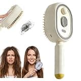 Professional Salon Mist Massage Brush, 3-In-1 Electric Air Cushion Massage Comb With Mist Spray, Self-Cleaning Steam And Essential Oil Function, Rechargeable Scalp Massage Brush (Beige)